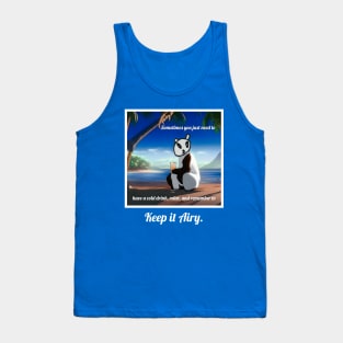 Keep it Airy: Panda relaxing on the beach Tank Top